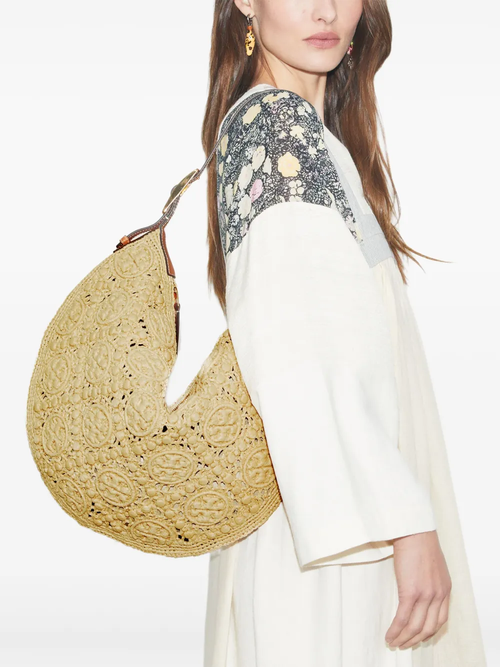 Tory Burch T Monogram shoulder bag - Beige