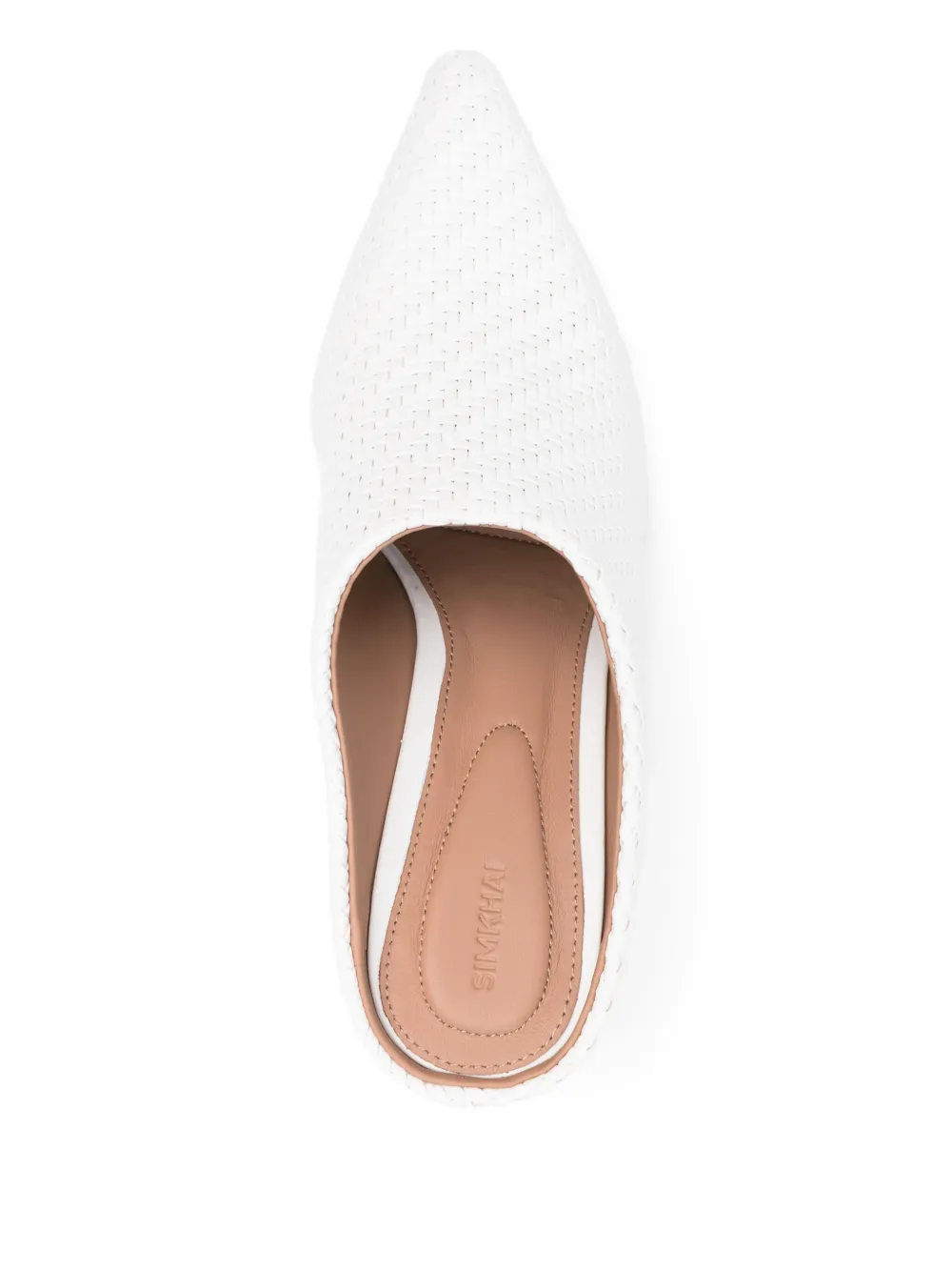 Simkhai 90mm leather pumps White