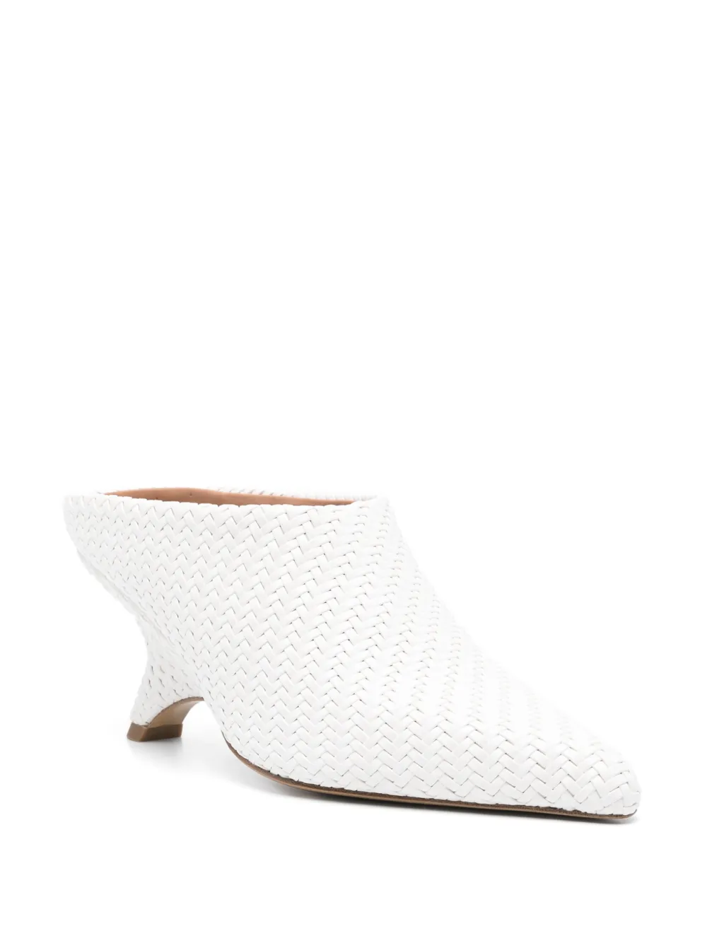 Simkhai 90mm leather pumps White