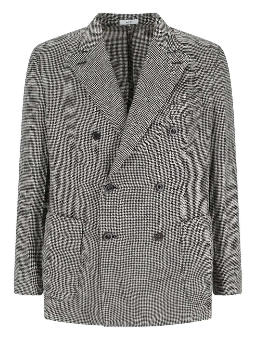 Boglioli double-breasted houndstooth blazer | Black | Image 1