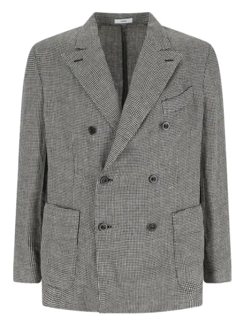Boglioli double-breasted houndstooth blazer