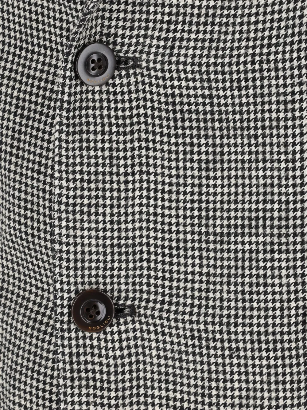 Boglioli Blazer met dubbele rij knopen en pied-de-poule patroon Zwart