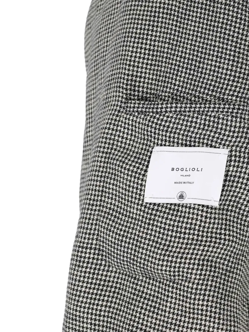 Boglioli Blazer met dubbele rij knopen en pied-de-poule patroon Zwart