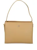 Tommy Hilfiger logo-embossed leather shoulder bag - Neutrals