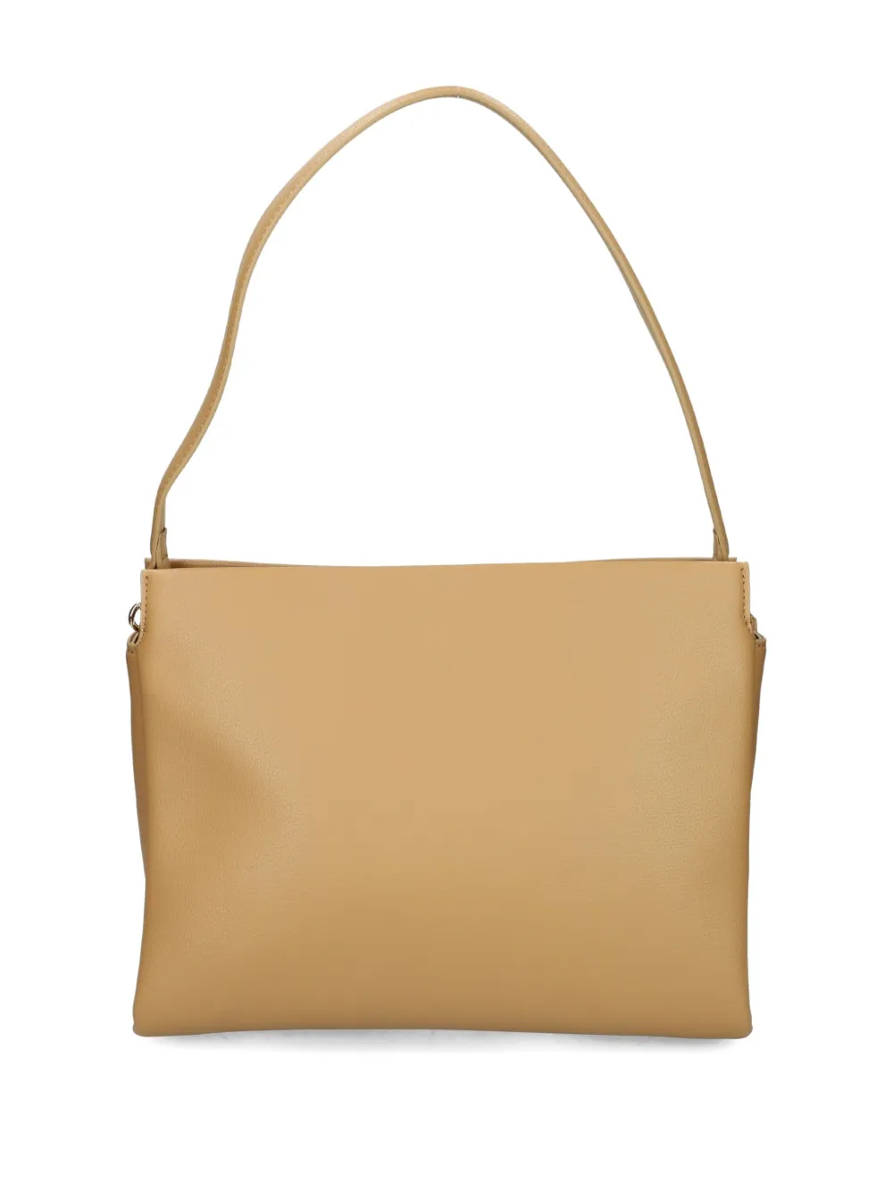 Tommy Hilfiger Leren schoudertas met logo-reliëf - Beige