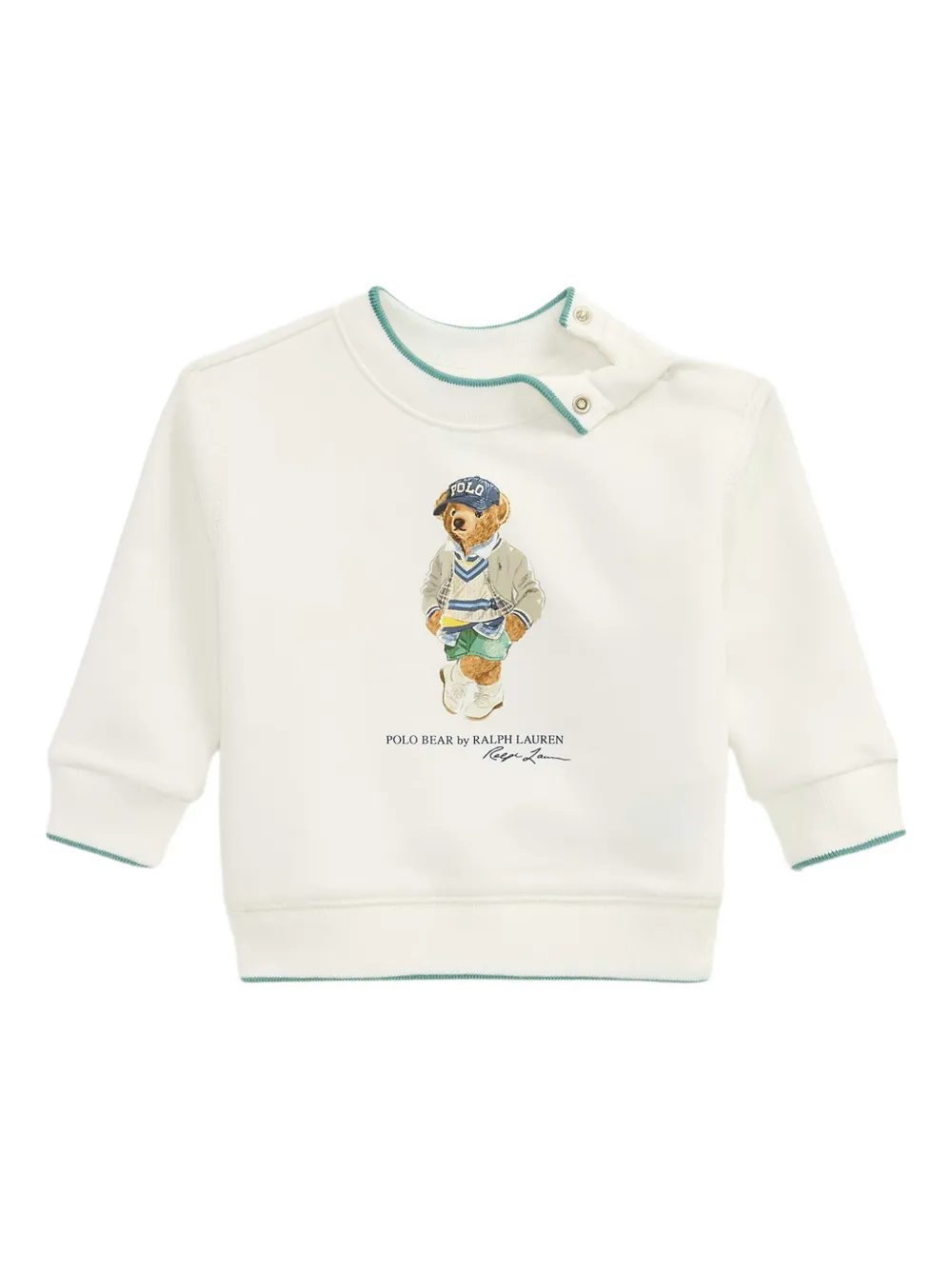 POLO RALPH LAUREN KIDS Katoenen sweater met logoprint Wit