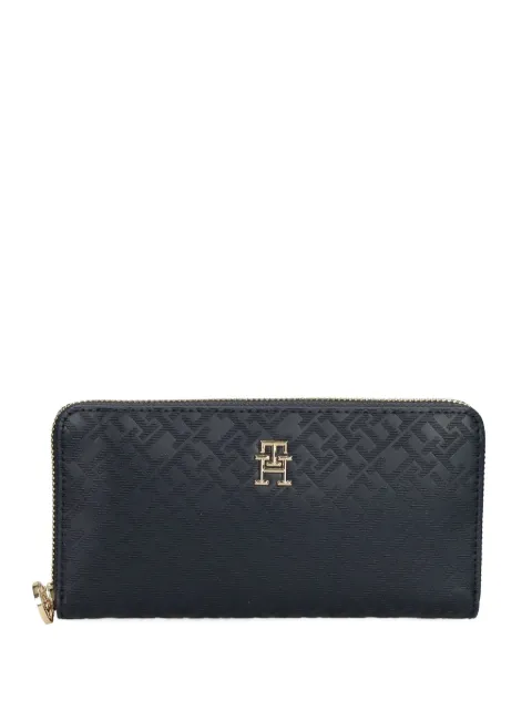 Tommy Hilfiger TH Monogram logo-plaque zip-around wallet