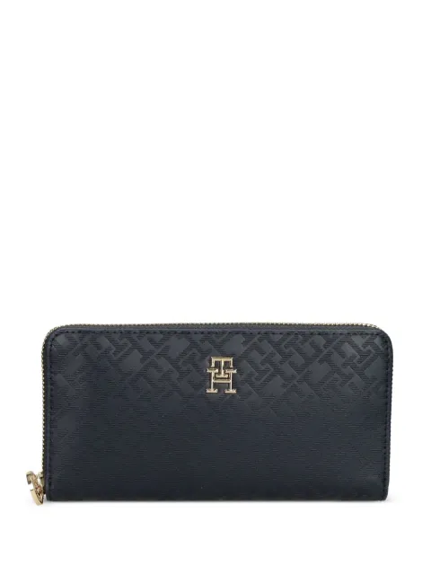Tommy Hilfiger TH Monogram logo-plaque zip-around wallet
