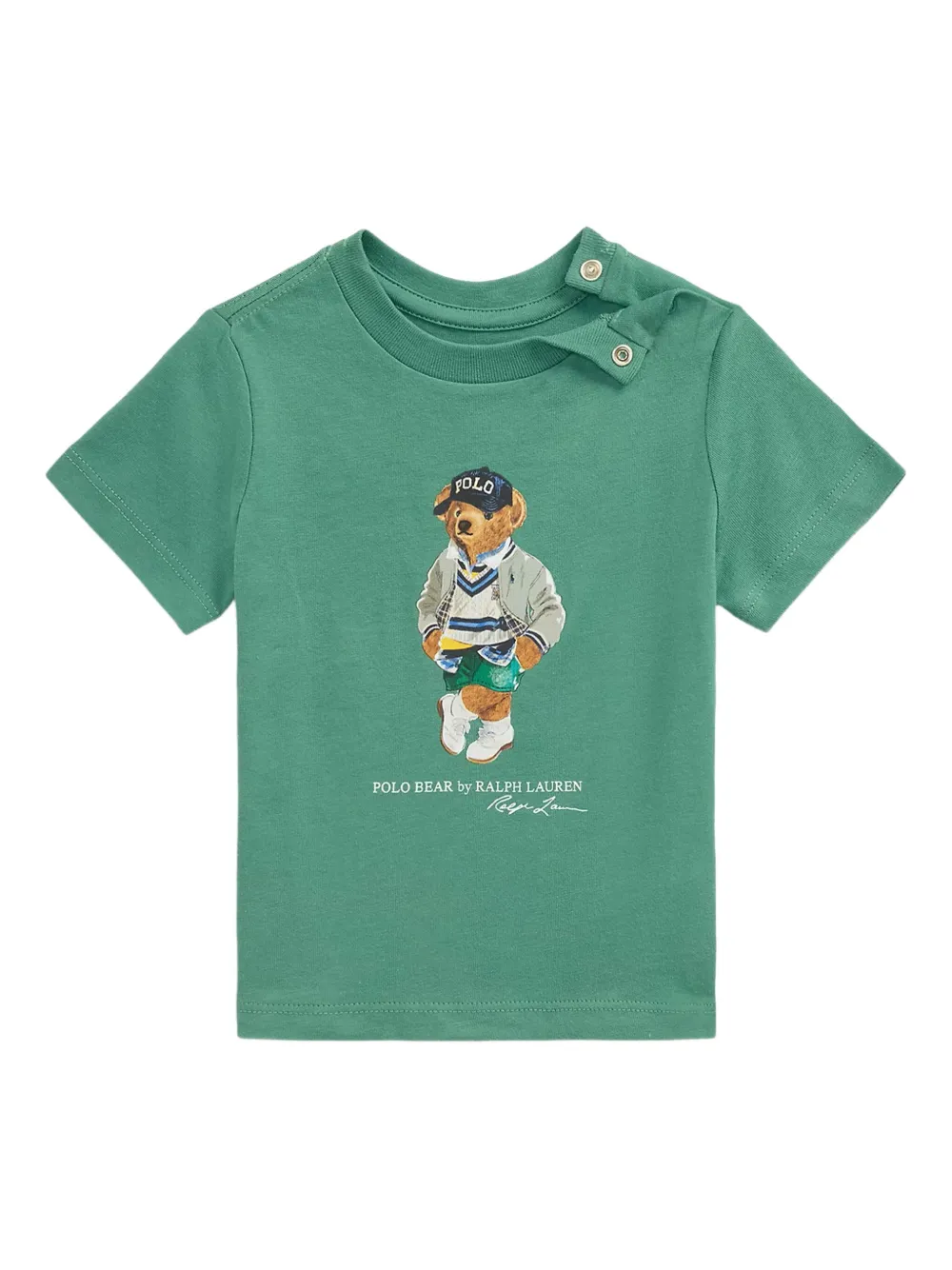 POLO RALPH LAUREN KIDS Katoenen T-shirt met logoprint Groen