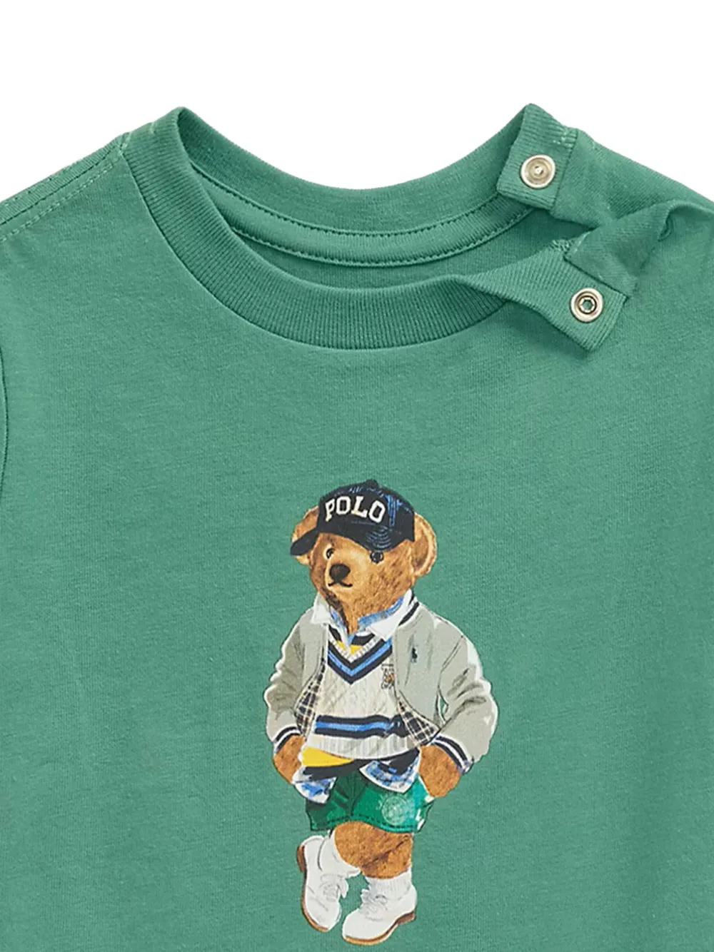 POLO RALPH LAUREN KIDS Katoenen T-shirt met logoprint Groen