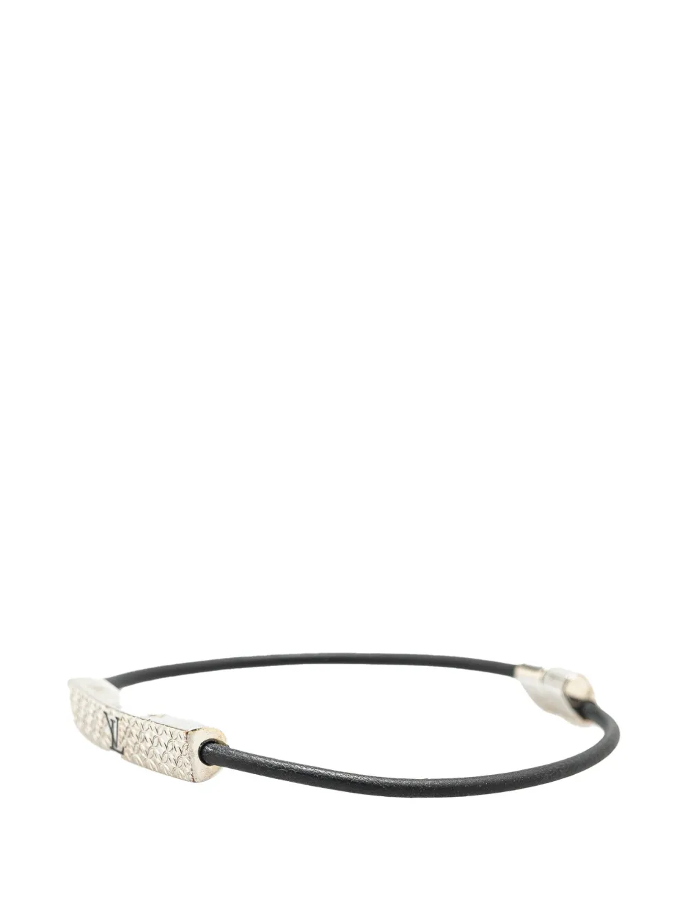 Louis Vuitton Pre-Owned 2023 Palladium Plated and Leather Champs Elysees Bracelet costume bracelet | Image 2