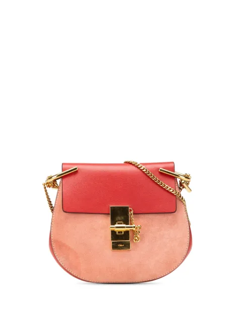Chloé Pre-Owned 2015 Mini Suede and Calfskin Drew crossbody bag