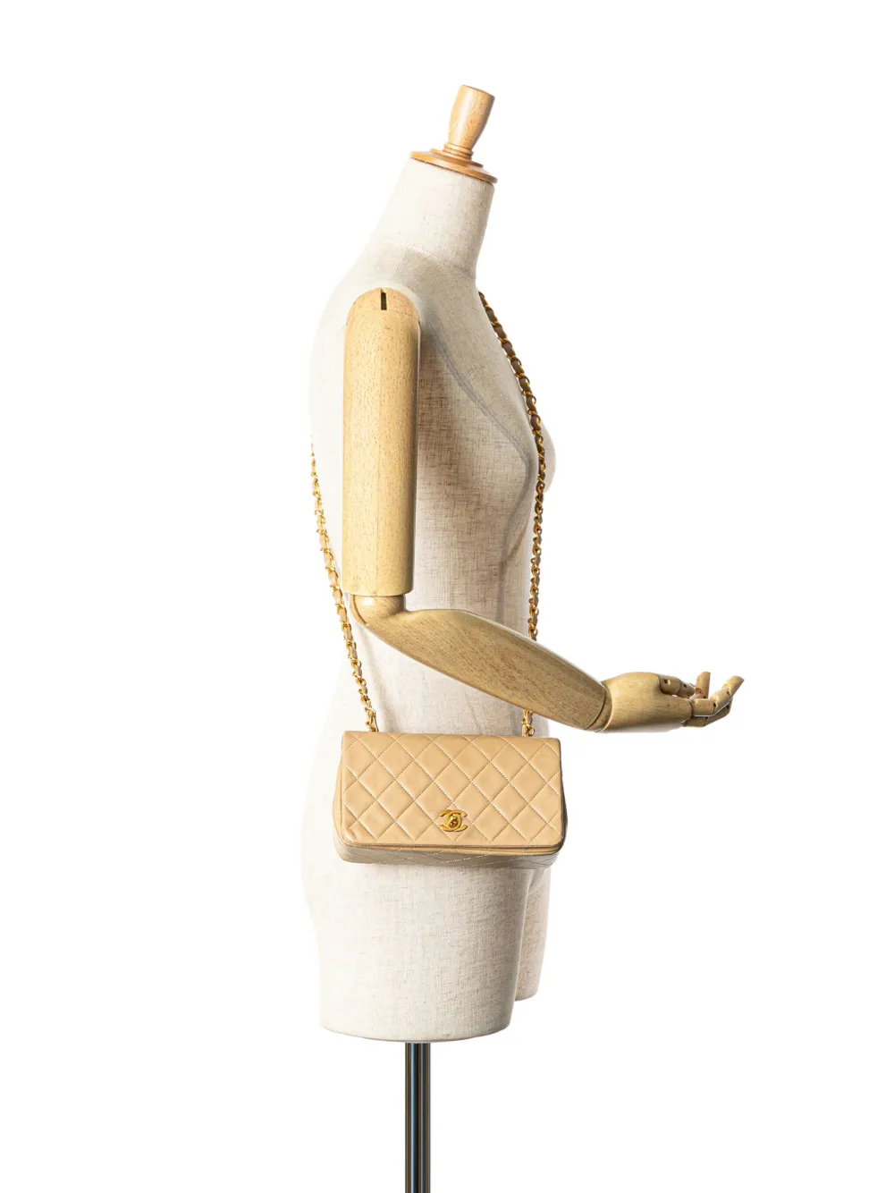 CHANEL Pre-Owned 1989-1991 Mini Rectangular CC Quilted Lambskin Full Single Flap crossbody bag | Pre-Owned | Image 2