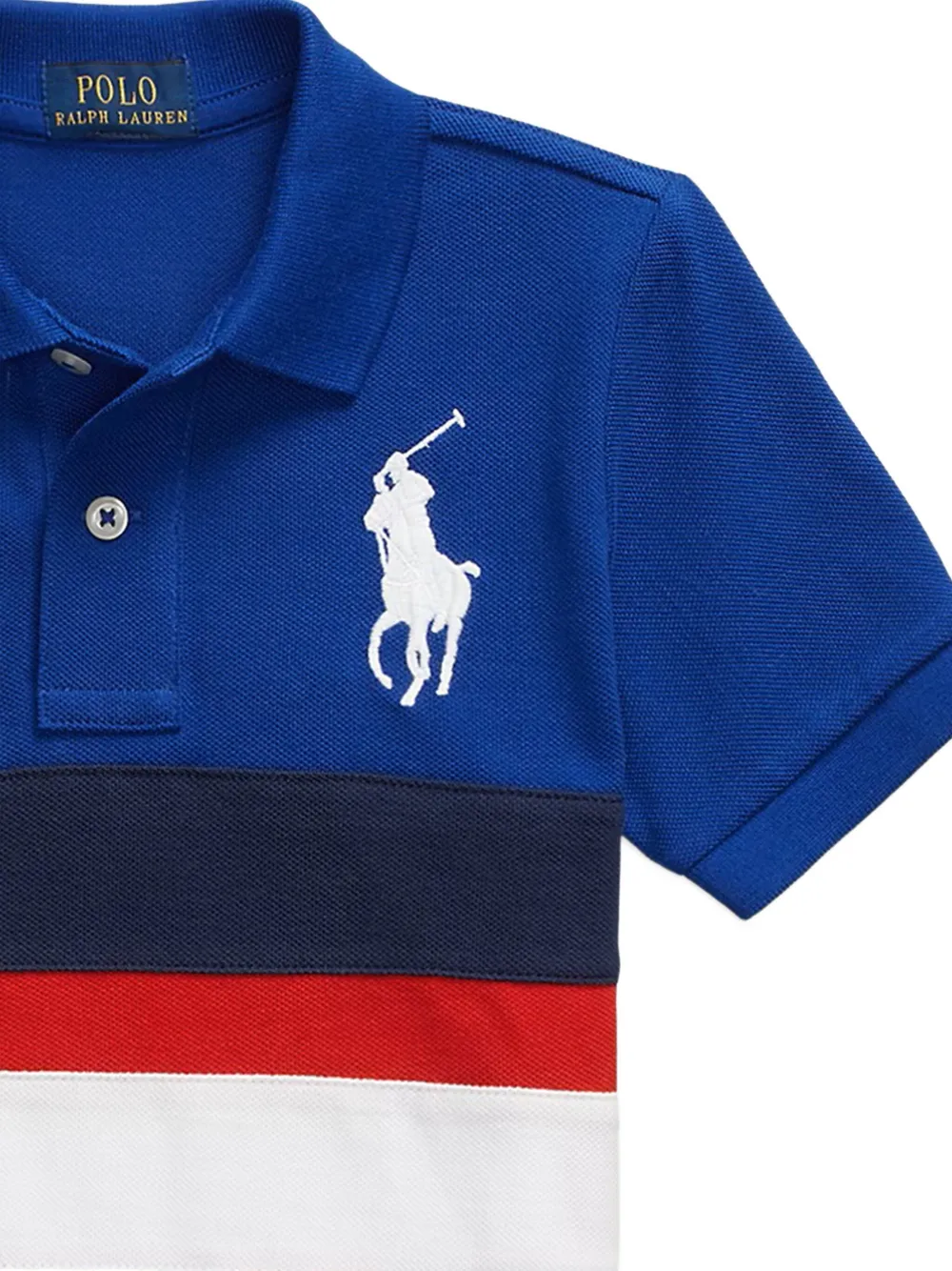 POLO RALPH LAUREN KIDS Katoenen poloshirt met geborduurd logo Blauw