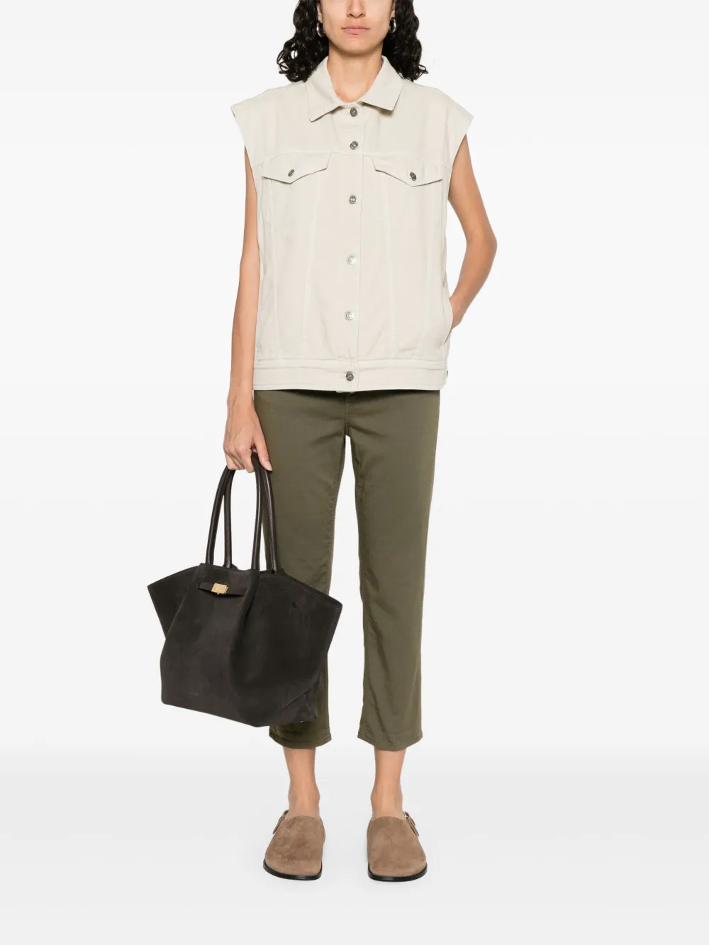 DONDUP Koons cropped jeans - Groen