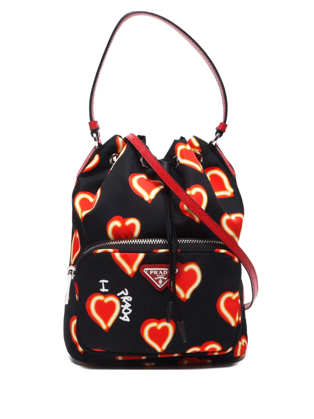 Prada Pre-Owned 2024 Valentine Heart Duet shoulder bag | Black | Image 1