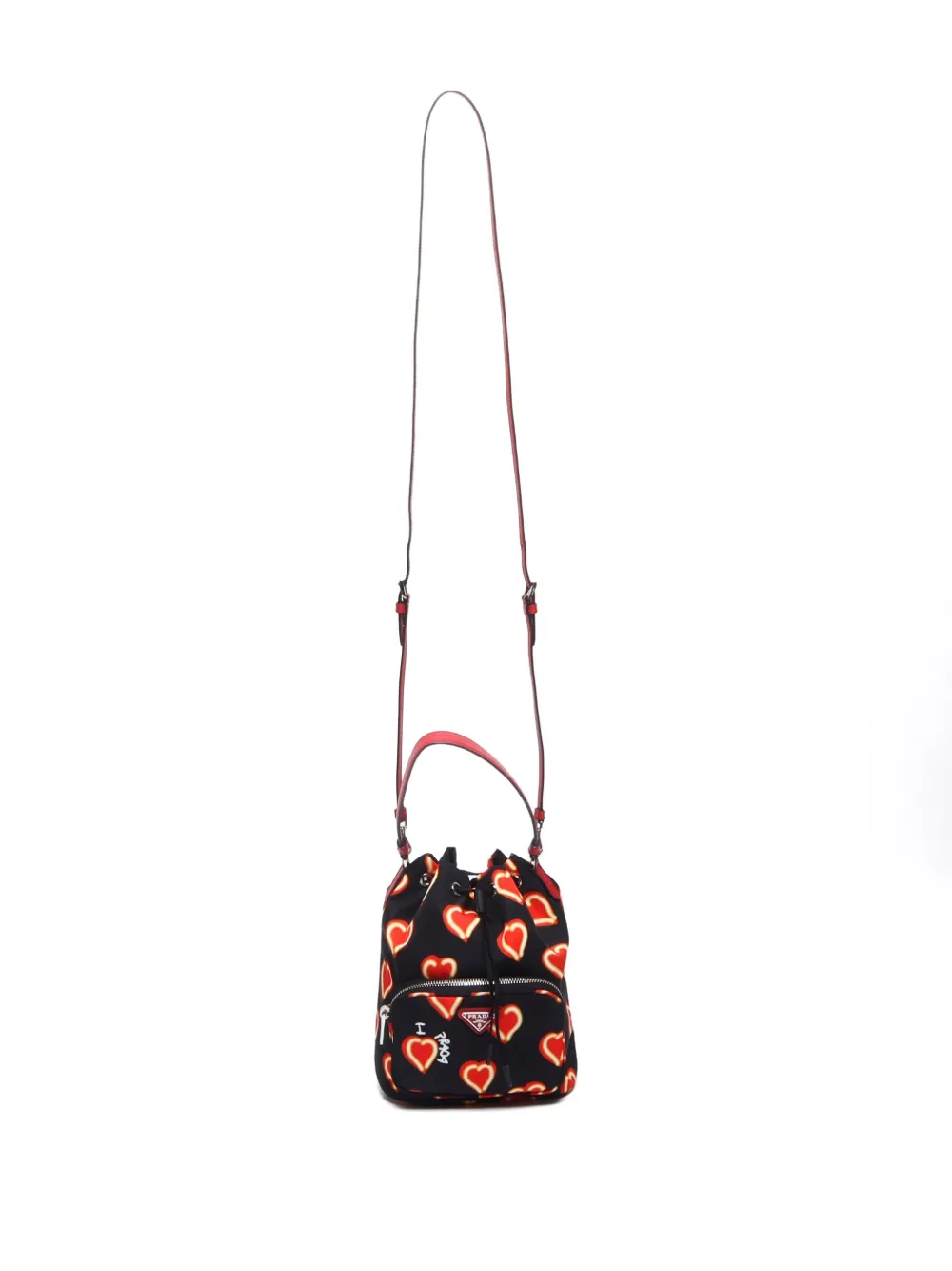 Pre-owned Prada 2024 Valentine Heart Duet Shoulder Bag