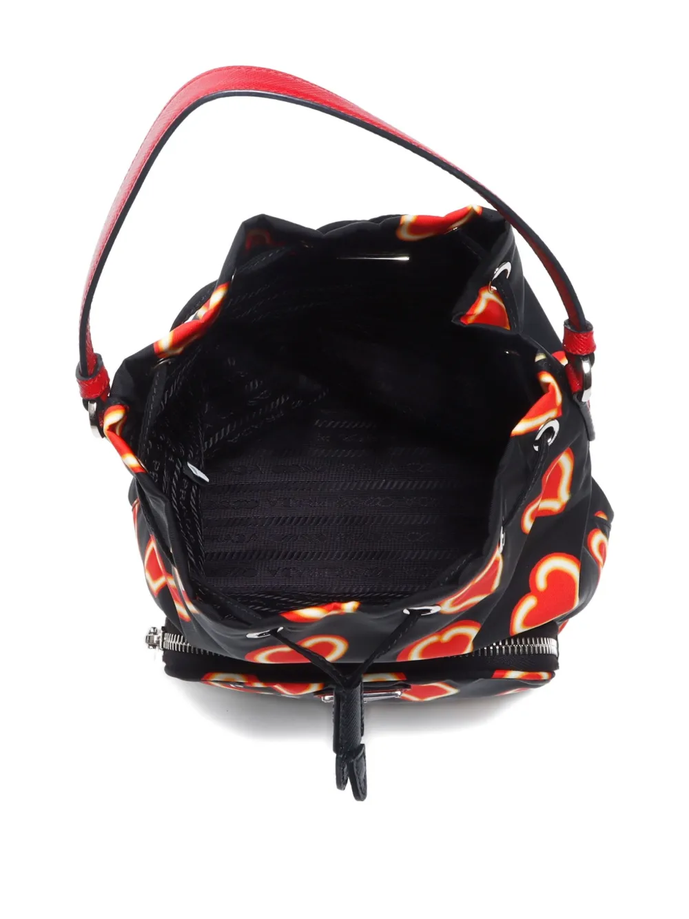 Pre-owned Prada 2024 Valentine Heart Duet Shoulder Bag