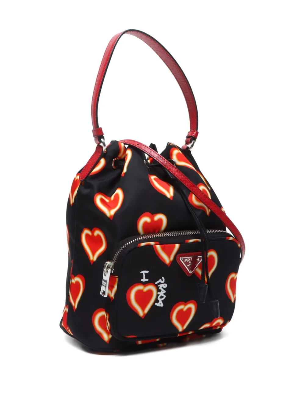 Pre-owned Prada 2024 Valentine Heart Duet Shoulder Bag
