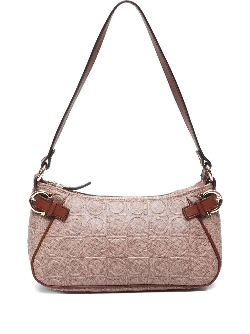Ferragamo Pre-Owned 2000-2010 Gancini-embossed shoulder bag | Brown | Image 1