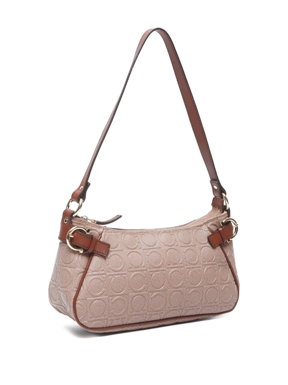 Pre-owned Ferragamo 2000-2010 Gancini-embossed Shoulder Bag