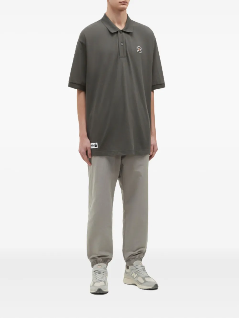 FINGERCROXX Poloshirt met logo-applicatie - Grijs