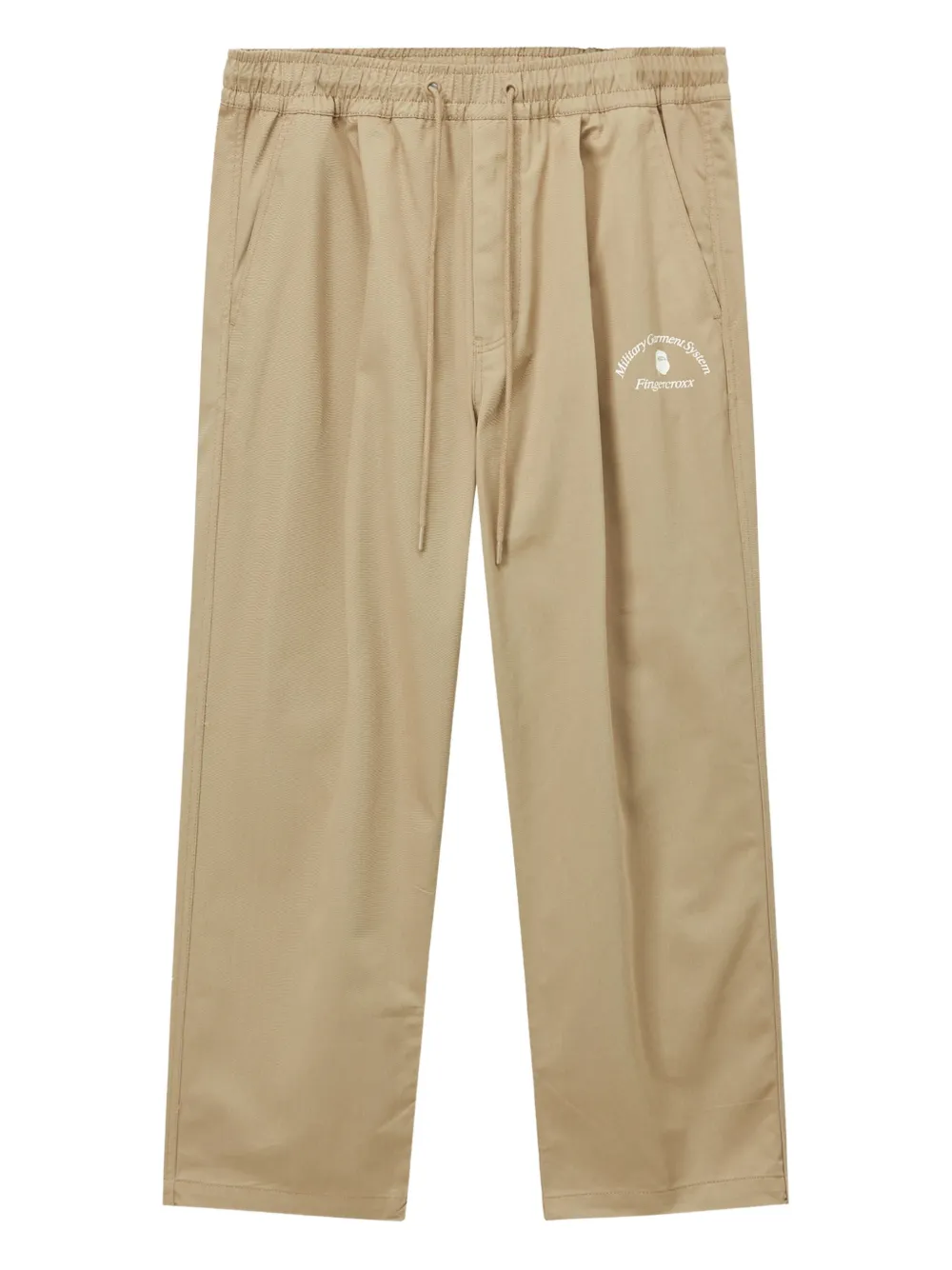 FINGERCROXX Broek met elastische tailleband - Beige