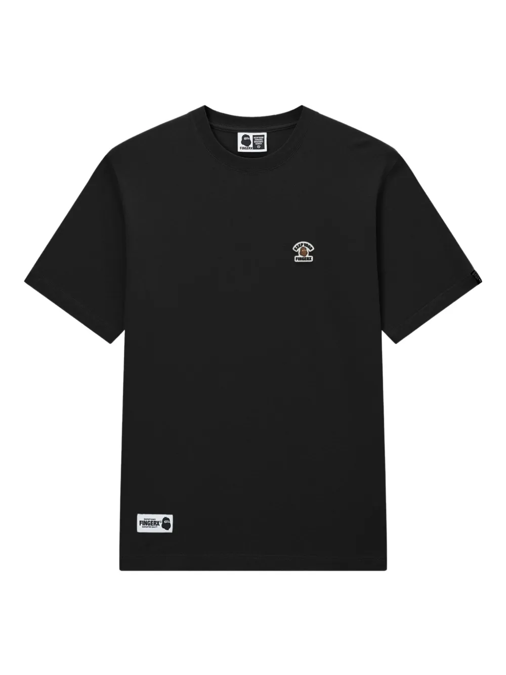 FINGERCROXX logo-appliqué T-shirt - ブラック FINGERCROXX logo-appliqué T-shirt - ブラック