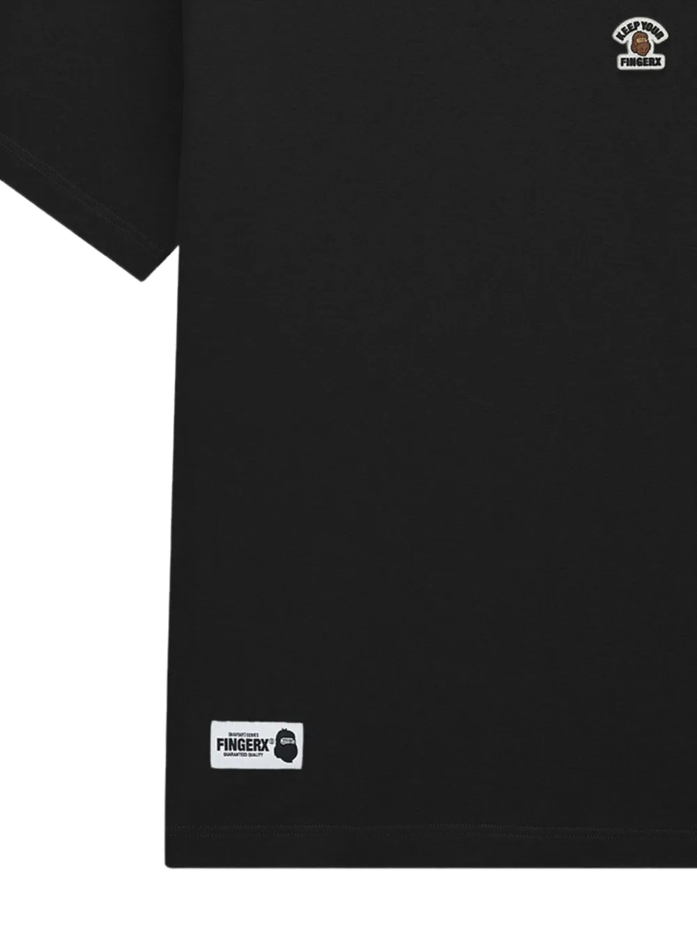 FINGERCROXX T-shirt met logo-applicatie - Zwart