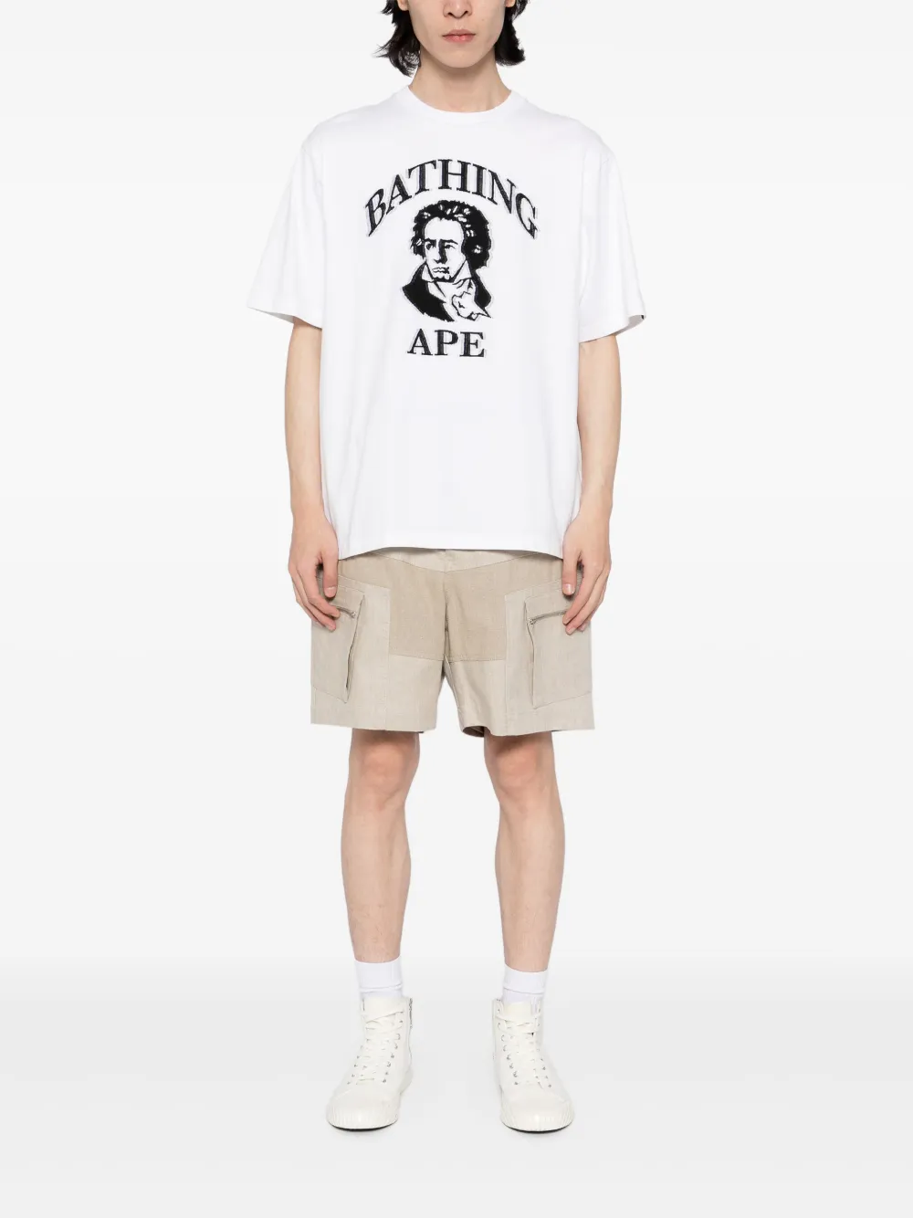 A BATHING APE® playera con logo bordado | Playeras | Image 2