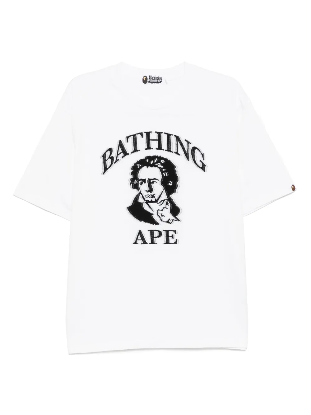 A BATHING APE® playera con logo bordado | blanco | Image 1