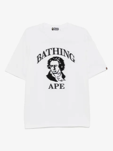 A BATHING APE® t-shirt à logo brodé
