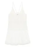 b+ab Crochet top skirt set - White