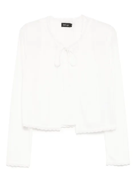 tout a coup lace-trim cardigan top