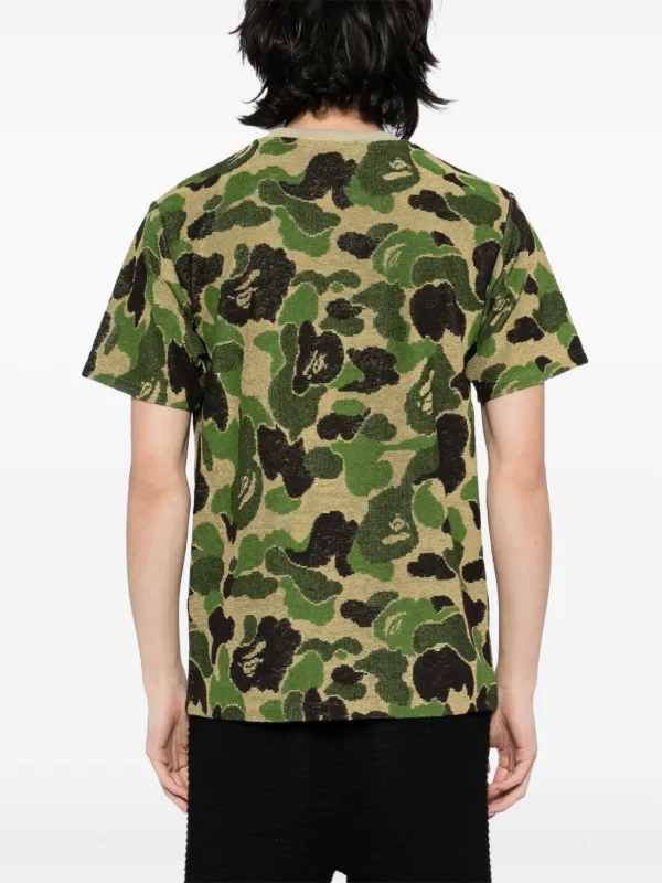 【A BATHING APE】3色展開 ABC CAMO PILE JACQUARD ONEPOINT TEE A BATHING APE ABC CAMO PILE JACQUARD ONE POINT TEE