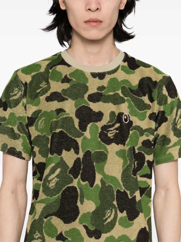 早い者勝ち A BATHNG APE ABC CAMO PILE JACQUARD ONE POINT TEE A BATHING APE ABC CAMO PILE JACQUARD ONE POINT TEE
