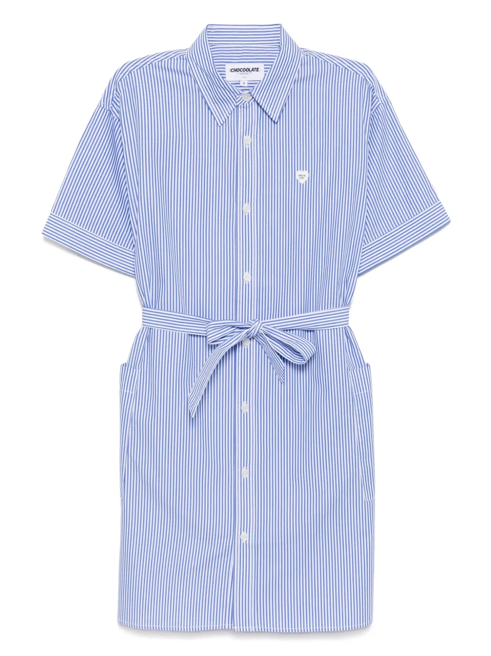 CHOCOOLATE Gestreepte jurk Blauw
