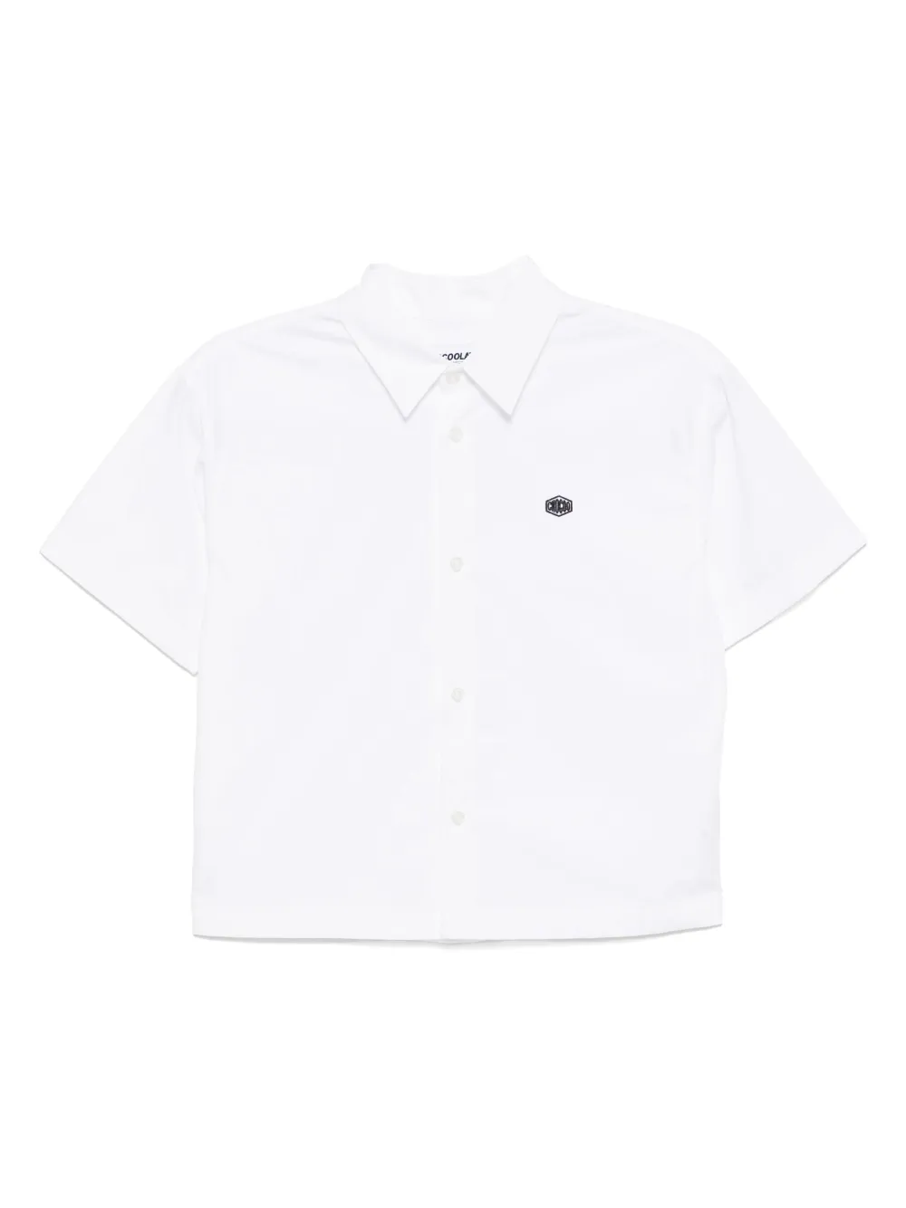 Chocoolate Cropped Shirt In White