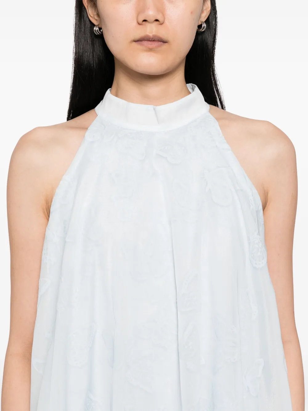 Butterfly Embroidered Handkerchief Dress
