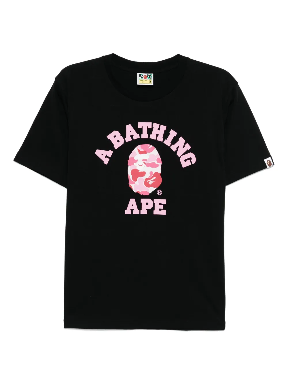 A BATHING APE® playera universitaria ABC con estampado militar | negro | Image 1
