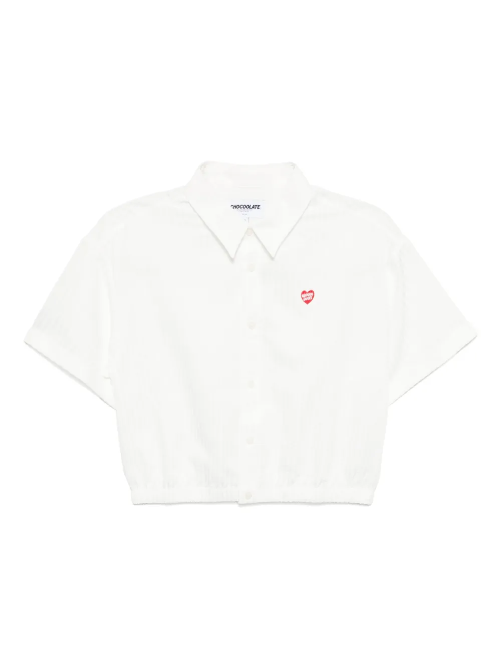 CHOCOOLATE Blouse met geborduurd logo Wit