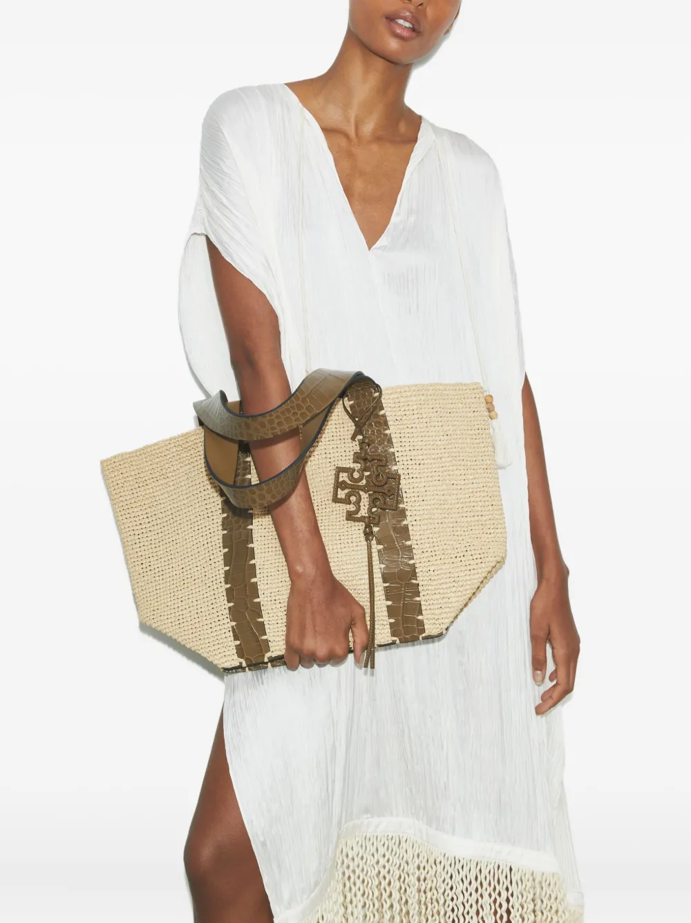 Tory Burch Rieten shopper - Beige