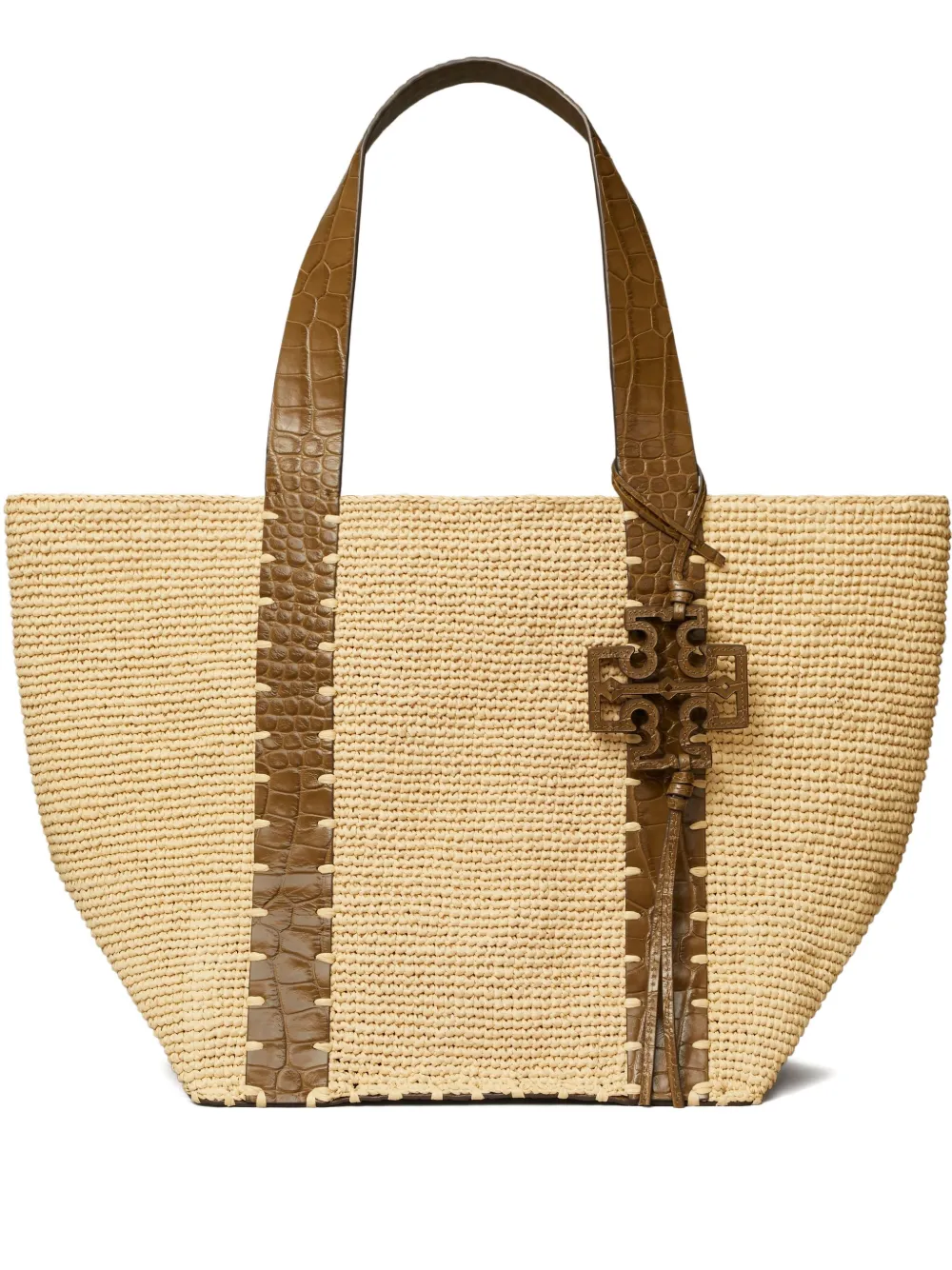 Tory Burch ストローハンドバッグ - ニュートラル Tory Burch ストローハンドバッグ - ニュートラル