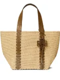 Tory Burch straw tote bag - Neutrals