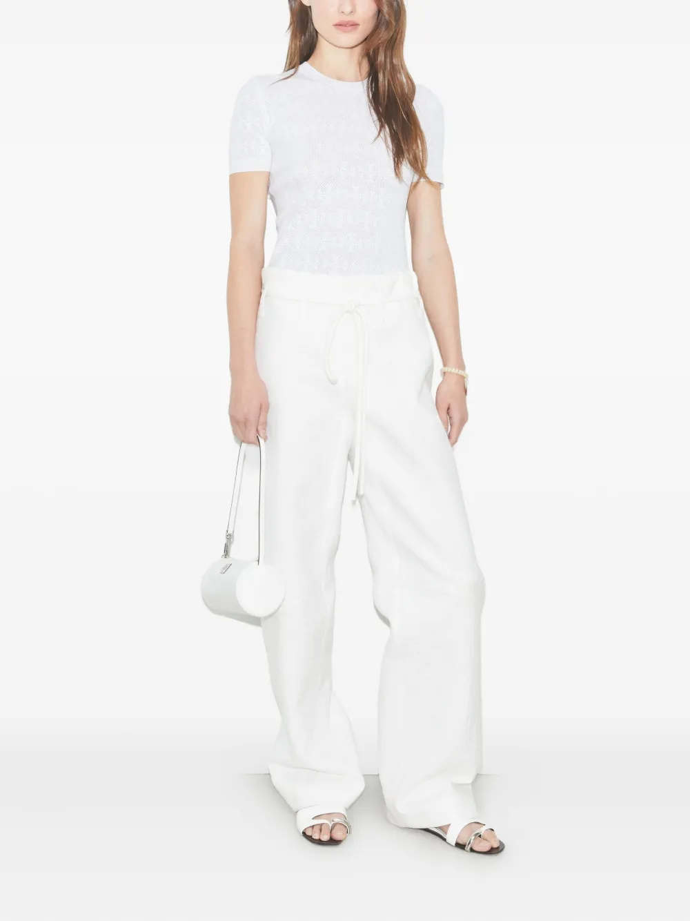 Tory Burch Top met korte mouwen en patroon Wit