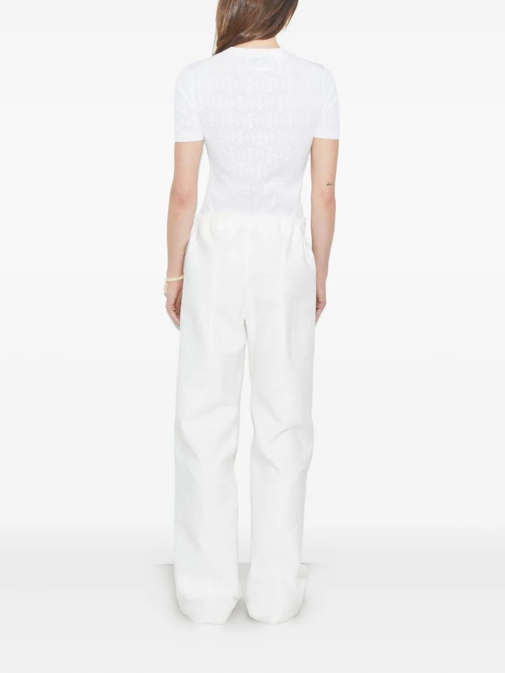 Tory Burch Top met korte mouwen en patroon Wit