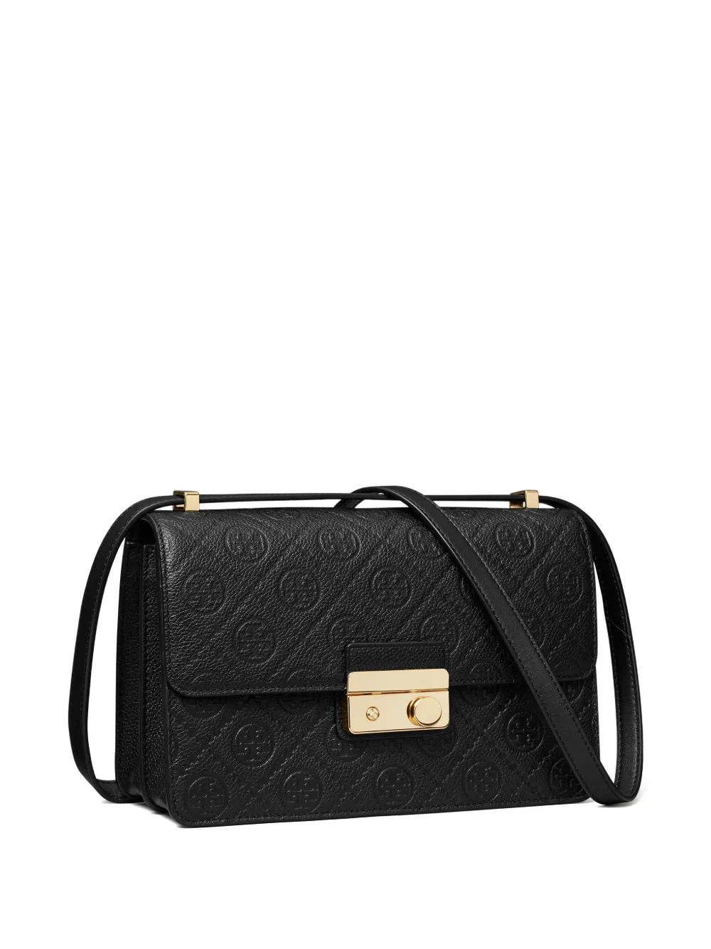 Shop Tory Burch T-monogram Embossed Leather Shoulder Bag