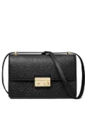 Tory Burch T-Monogram embossed leather shoulder bag - Black
