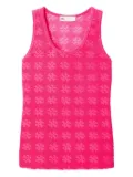 Tory Burch sleeveless textured tank top - Pink