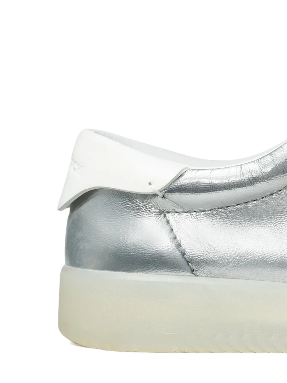 TORY BURCH PHOENIX METALLIC LEATHER LACE-UP SNEAKERS